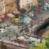 Paris in Springtime (detail(, 60 x 60 inches, oil on panel, 2019, $10,000 SOLD