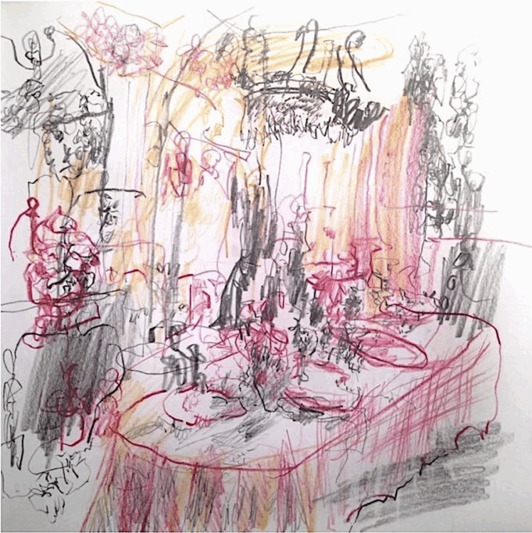 Baccarat-7x7-ins-paper-pencil-pencil-crayonf-framed-white-wood-$750 web