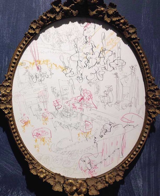 -BaroqueFantasy-12.5X10.5-paper-pencil-pencil-crayon-antique-frame-$950